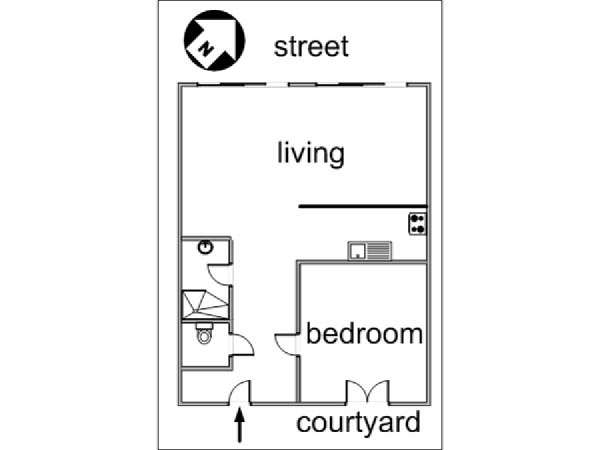 Paris 2 Zimmer wohnungsvermietung - layout Paris 2 Zimmer wohnungsvermietung - layout
