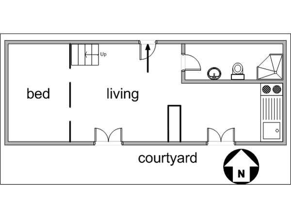 Paris Studio accommodation - layout 