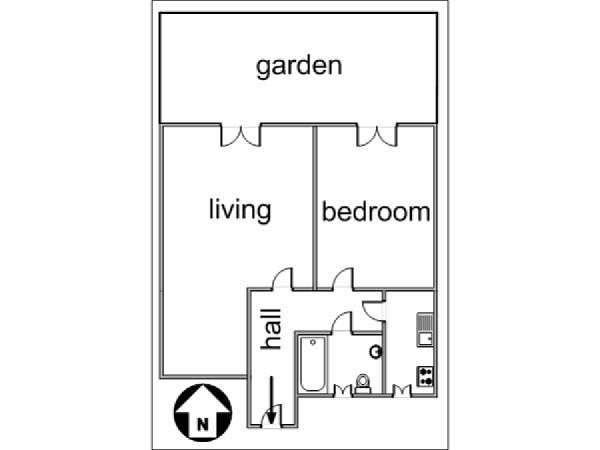 Paris 1 Bedroom accommodation - layout (PA-3061) Paris 1 Bedroom accommodation - layout (PA-3061)