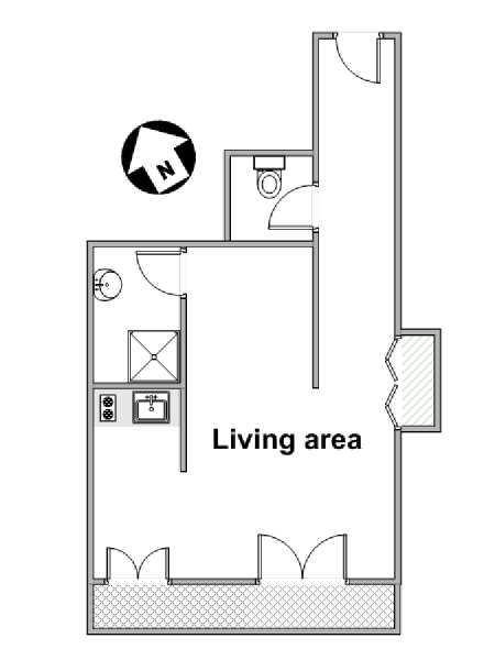 Parigi Monolocale appartamento - layout (PA-3076) Parigi Monolocale appartamento - layout (PA-3076)
