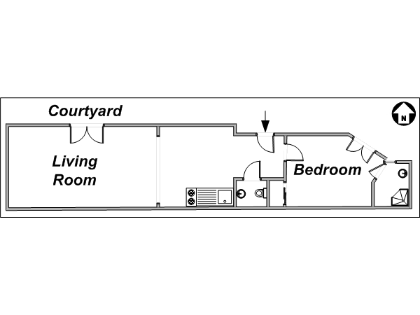 Paris 2 Zimmer ferienwohnung - layout (PA-3104) Paris 2 Zimmer ferienwohnung - layout (PA-3104)