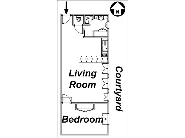 Parigi 1 Camera appartamento casa vacanze - layout Parigi 1 Camera appartamento casa vacanze - layout