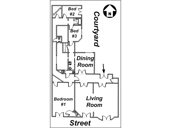 Paris 4 Zimmer wohnungsvermietung - layout (PA-3140) Paris 4 Zimmer wohnungsvermietung - layout (PA-3140)