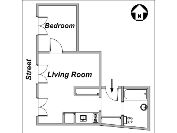 Paris 2 Zimmer wohnungsvermietung - layout Paris 2 Zimmer wohnungsvermietung - layout