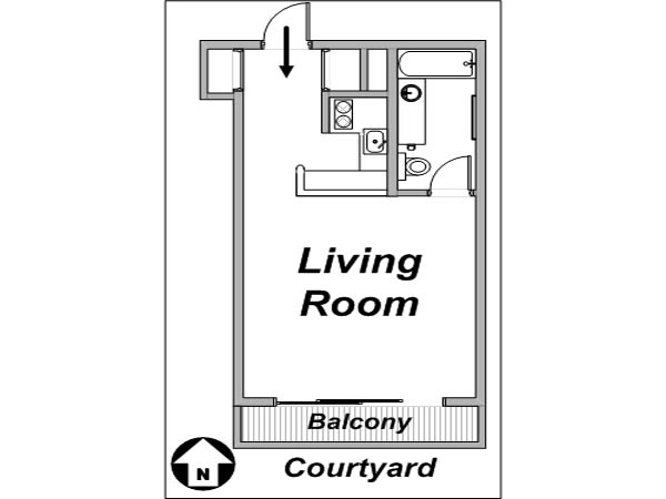 Paris Studiowohnung ferienwohnung - layout 