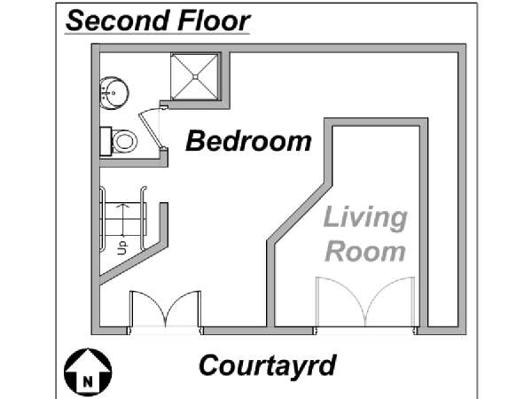 Paris 2 Zimmer - Duplex wohnungsvermietung - layout 2 (PA-3260) Paris 2 Zimmer - Duplex wohnungsvermietung - layout 2 (PA-3260)