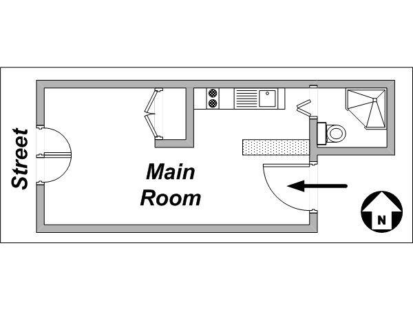 Paris Studiowohnung ferienwohnung - layout  (PA-3342)