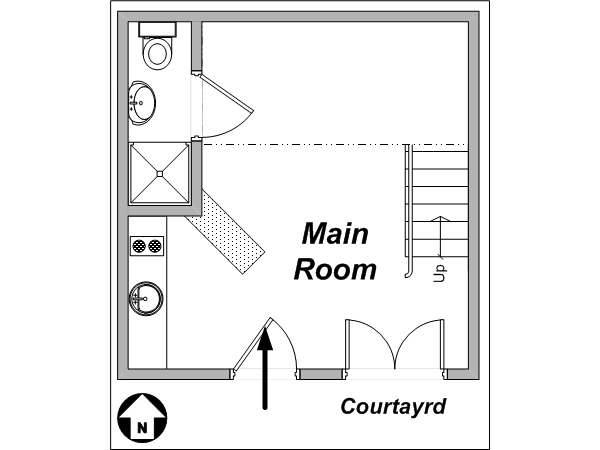 Par&iacute;s Estudio alojamiento - esquema  (PA-3350)