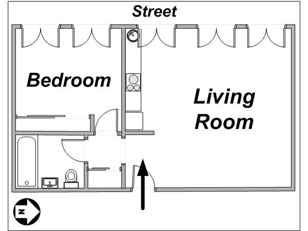 París 1 Dormitorio alojamiento - esquema París 1 Dormitorio alojamiento - esquema