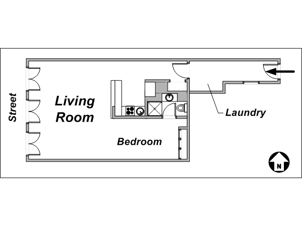 Paris Alcove Studio - Loft accommodation - layout 