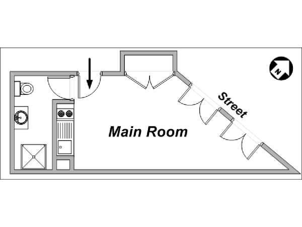 Par&iacute;s Estudio apartamento - esquema  (PA-3477)