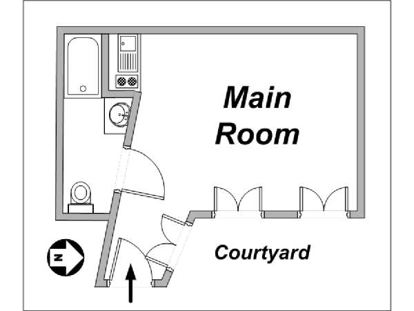 Par&iacute;s Estudio apartamento - esquema  (PA-3488)