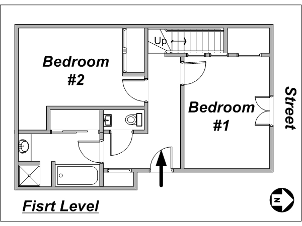 Parigi 1 Camera - Duplex appartamento - layout 2