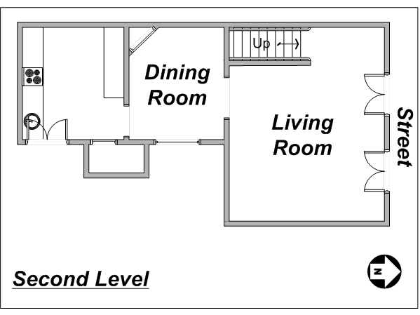 Parigi 1 Camera - Duplex appartamento - layout 1