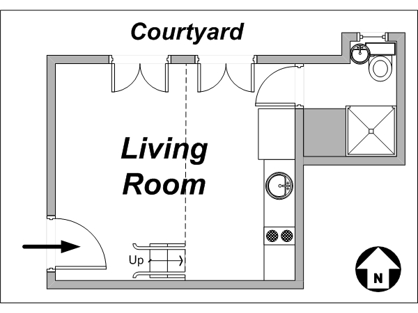 Parigi Monolocale - Duplex appartamento - layout (PA-3527) Parigi Monolocale - Duplex appartamento - layout (PA-3527)