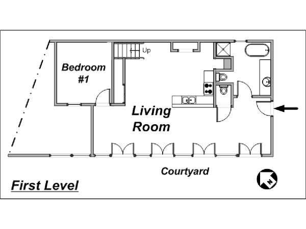 Paris 4 Zimmer - Loft - Duplex ferienwohnung - layout 4