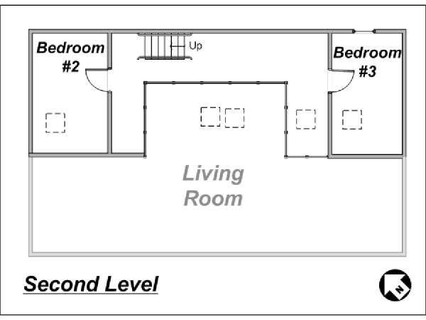Paris 4 Zimmer - Loft - Duplex ferienwohnung - layout 2