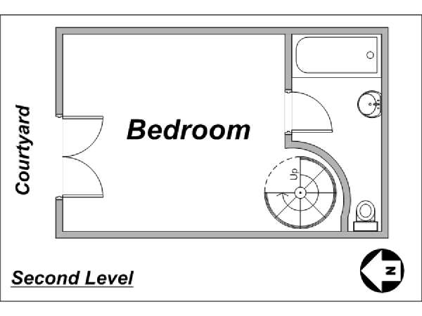 Parigi 1 Camera - Duplex appartamento - layout 2