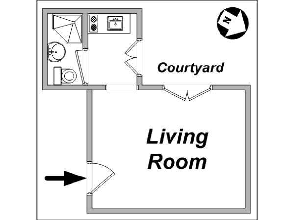 Paris Studio apartment - layout Paris Studio apartment - layout