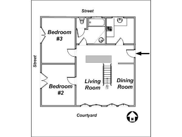 Paris 4 Zimmer - Duplex wohnungsvermietung - layout 2 Paris 4 Zimmer - Duplex wohnungsvermietung - layout 2