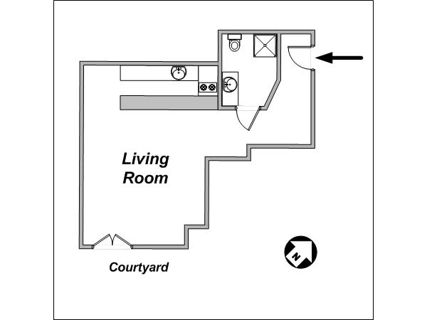 Paris Studiowohnung ferienwohnung - layout  (PA-3611)