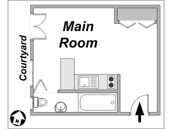 Par&iacute;s Estudio apartamento - esquema  (PA-3612)