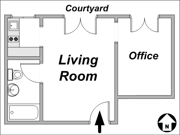 Paris Studiowohnung ferienwohnung - layout Paris Studiowohnung ferienwohnung - layout