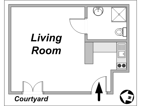 Paris Studio apartment - layout Paris Studio apartment - layout