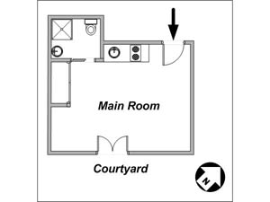 Paris Studio apartment - layout (PA-3705) Paris Studio apartment - layout (PA-3705)