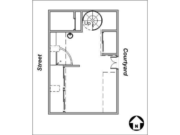 Paris Studio - Duplex accommodation - layout 2 Paris Studio - Duplex accommodation - layout 2