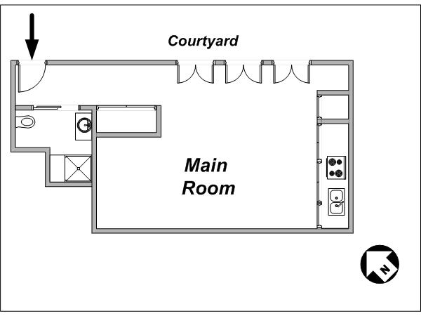 París Estudio apartamento - esquema París Estudio apartamento - esquema