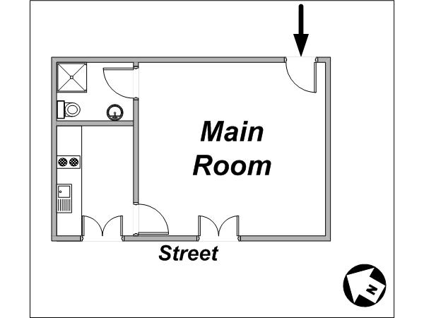 Paris Studiowohnung ferienwohnung - layout Paris Studiowohnung ferienwohnung - layout