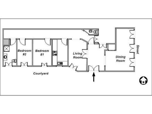 Paris 3 Zimmer ferienwohnung - layout Paris 3 Zimmer ferienwohnung - layout