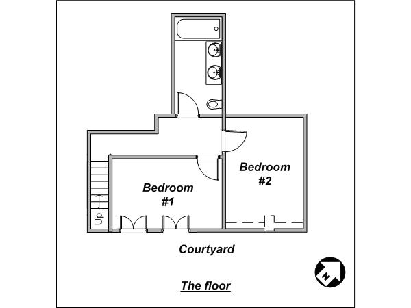 Paris 3 Zimmer - Duplex ferienwohnung - layout 1 (PA-3759)