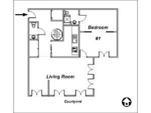 Paris T6 - Duplex appartements location vacances - plan sch&eacute;matique 1