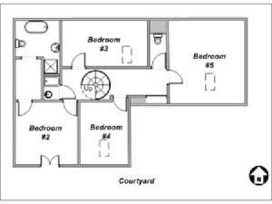 Paris T6 - Duplex appartements location vacances - plan sch&eacute;matique 2