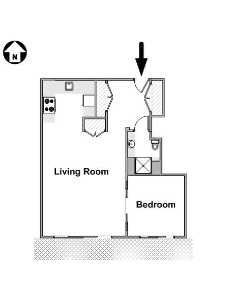 Parigi 1 Camera appartamento casa vacanze - layout 