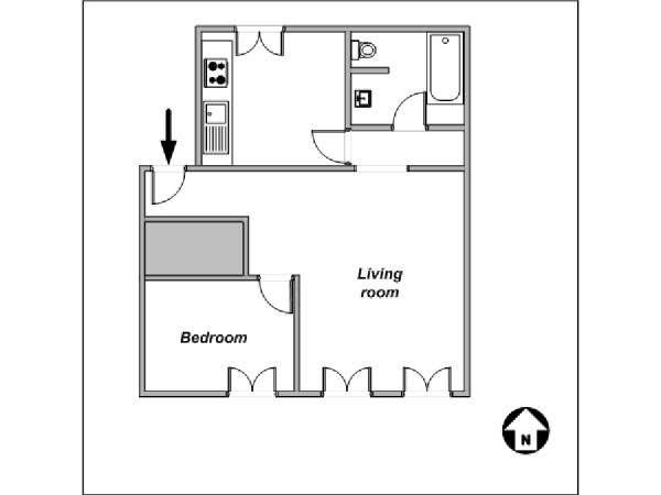 Paris 2 Zimmer ferienwohnung - layout  (PA-3914)