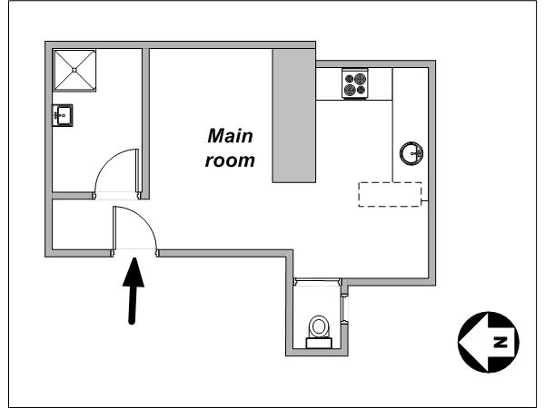 Paris Studiowohnung ferienwohnung - layout  (PA-3940)