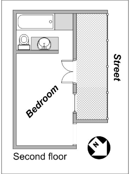 Paris T2 - Duplex logement location appartement - plan schématique 2 (PA-4021)
