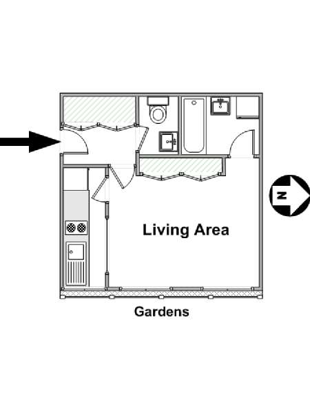 Paris Studiowohnung wohnungsvermietung - layout  (PA-4228)