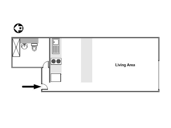 Paris Studiowohnung wohnungsvermietung - layout (PA-4305) Paris Studiowohnung wohnungsvermietung - layout (PA-4305)