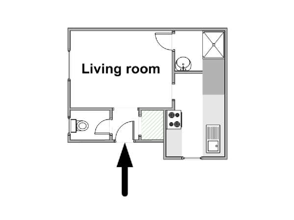 Paris Studio apartment - apartment layout  (PA-4457)