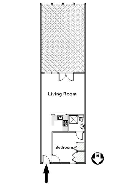 Paris 1 Bedroom apartment - apartment layout  (PA-4540)