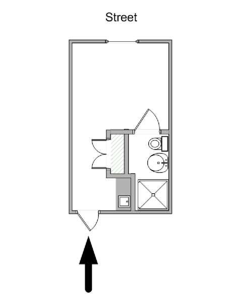 Paris Studio apartment - apartment layout  (PA-4662)