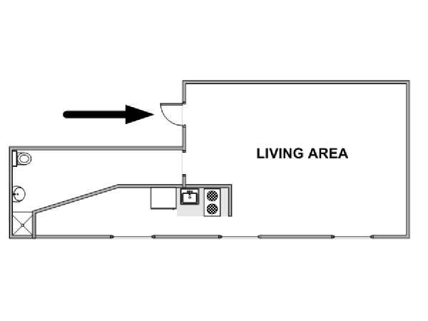 Paris Studio apartment - apartment layout  (PA-4823)