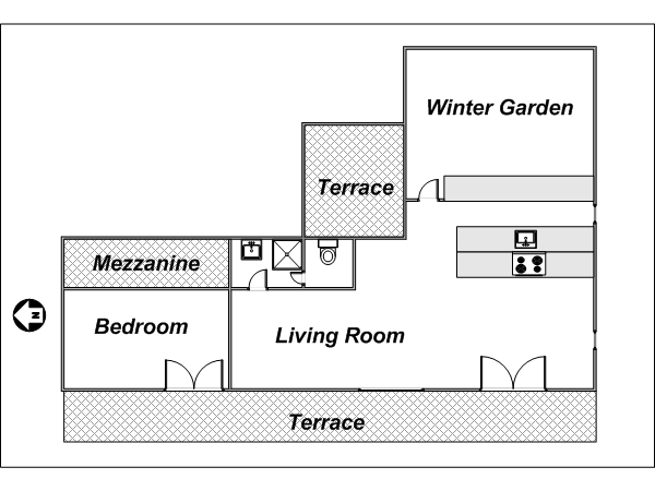S&uuml;dfrankreich - Provence - Luberon - 2 Zimmer ferienwohnung - layout  (PR-941)