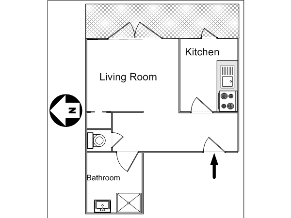 South France - French Riviera - Studio accommodation - layout  (PR-943)