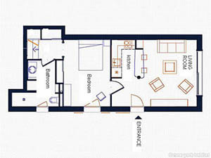S&uuml;dfrankreich - Aix en Provence - Marseille - 2 Zimmer ferienwohnung - layout  (PR-945)