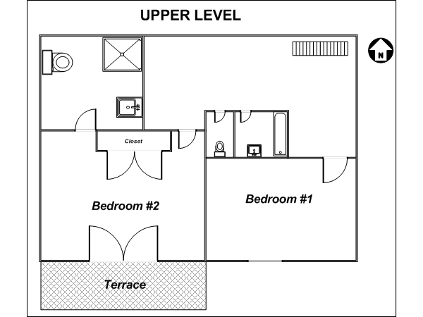 South France - Aix en Provence - Marseilles - 2 Bedroom - Duplex accommodation - layout 2 (PR-953)